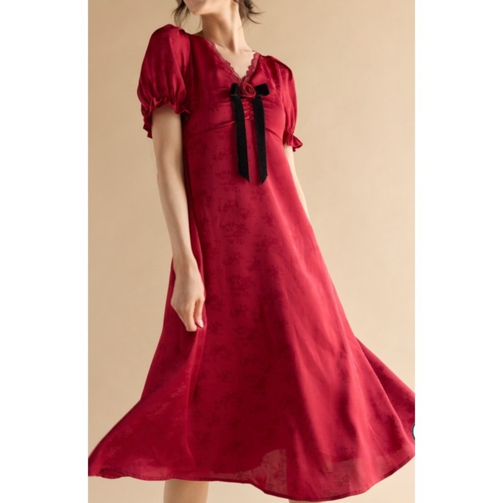 Francesca’s Satin Midi Dress